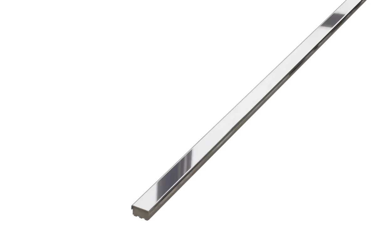 LISTWA METALOWA CERAMICZNA INOX POŁYSK LUSTRO – dekoracyjne do wnętrz – Szklane Mozaiki