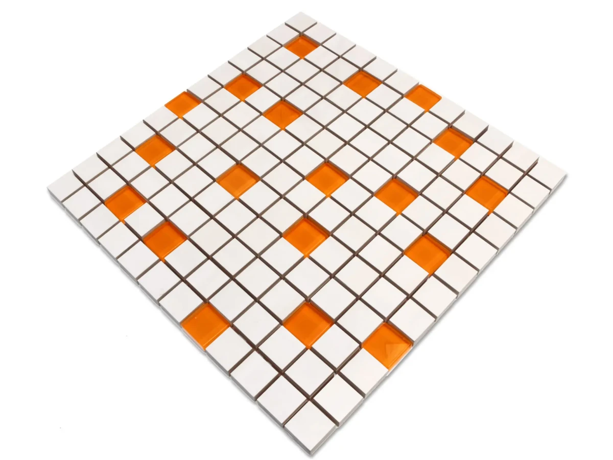 MOZAIKA CERAMICZNA SZKLANA ORANGE GIALLO POMARAŃCZ – dekoracyjne do wnętrz – Szklane Mozaiki