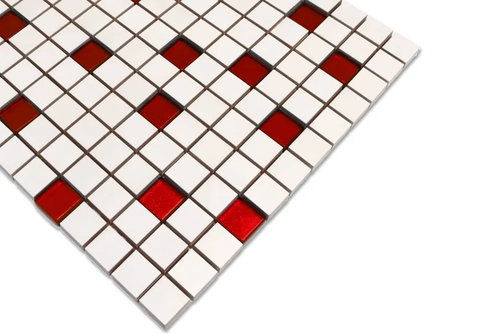 MOZAIKA CERAMICZNA SZKLANA KARMAZYN CZERWONA – dekoracyjne do wnętrz – Szklane Mozaiki