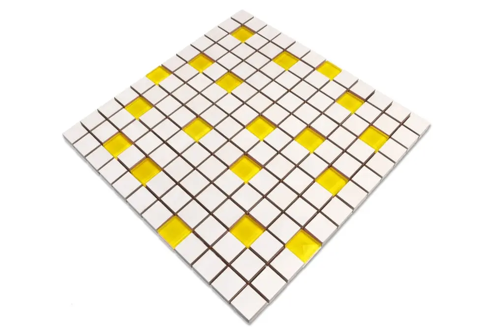 MOZAIKA CERAMICZNA SZKLANA ŻÓŁTA – dekoracyjne do wnętrz – Szklane Mozaiki