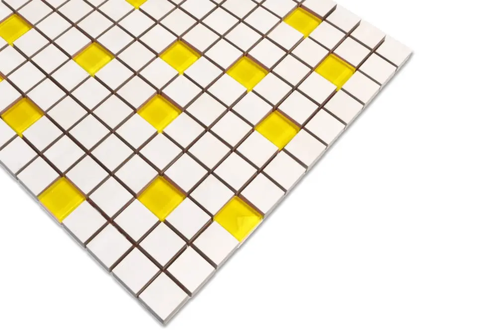 MOZAIKA CERAMICZNA SZKLANA ŻÓŁTA – dekoracyjne do wnętrz – Szklane Mozaiki