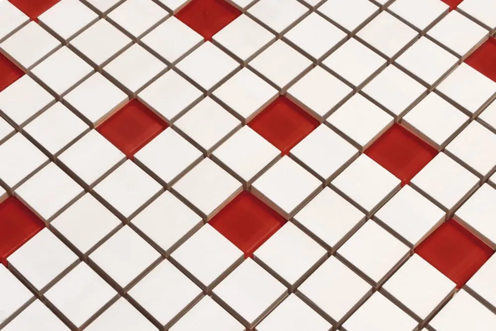 MOZAIKA CERAMICZNA SZKLANA BIAŁA CZERWONA RED – dekoracyjne do wnętrz – Szklane Mozaiki