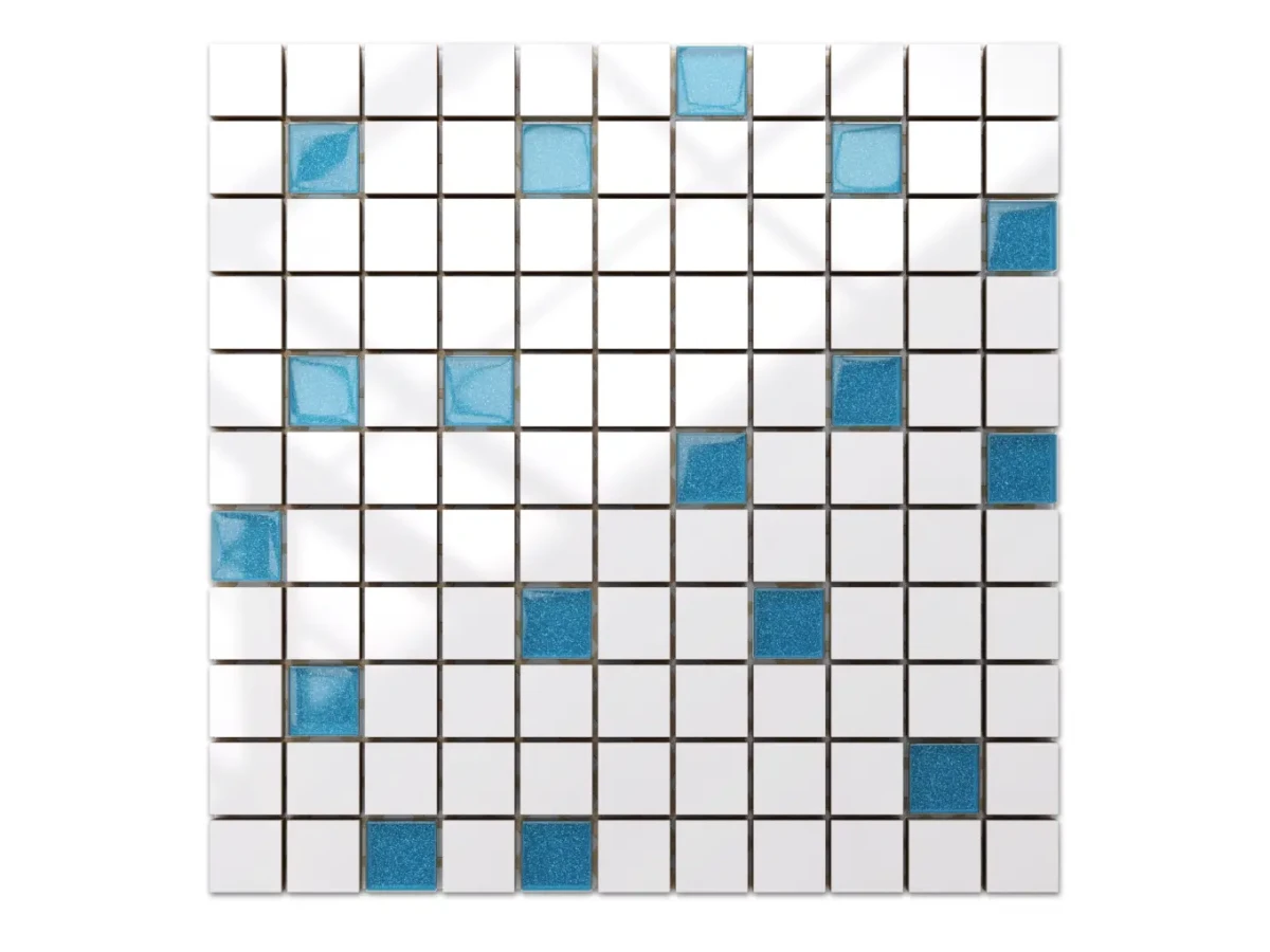MOZAIKA CERAMICZNA SZKLANA AZZURO NIEBIESKA – dekoracyjne do wnętrz – Szklane Mozaiki