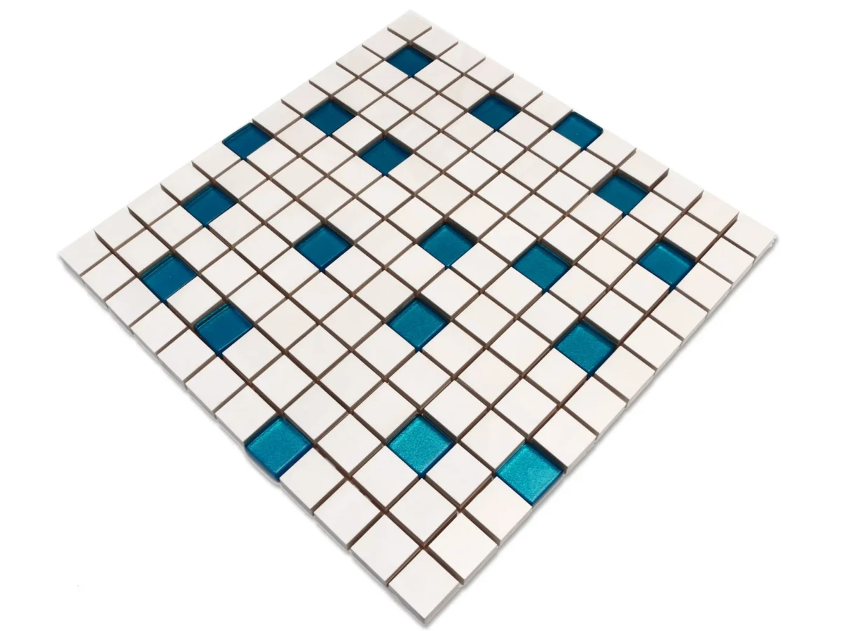 MOZAIKA CERAMICZNA SZKLANA AZZURO NIEBIESKA – dekoracyjne do wnętrz – Szklane Mozaiki