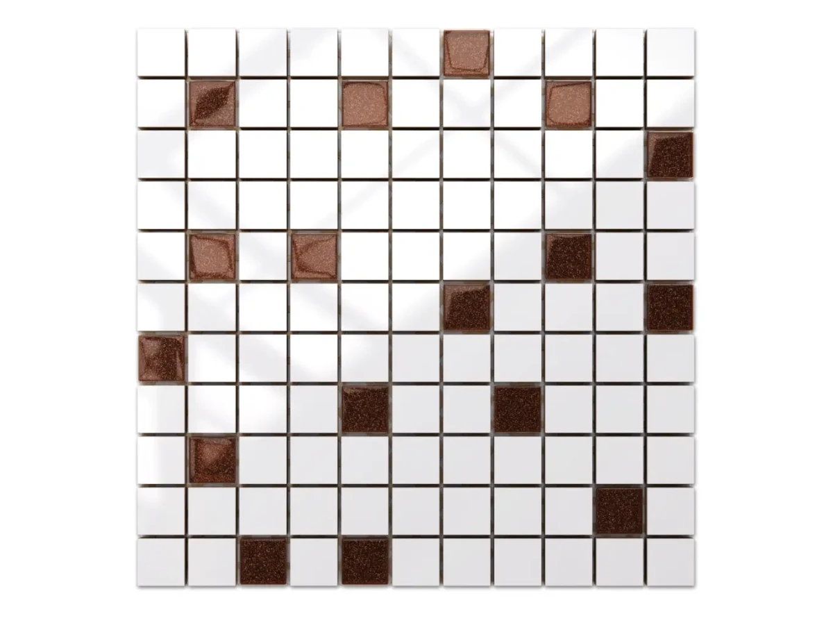 MOZAIKA CERAMICZNA SZKLANA BROWN BRĄZOWA – dekoracyjne do wnętrz – Szklane Mozaiki