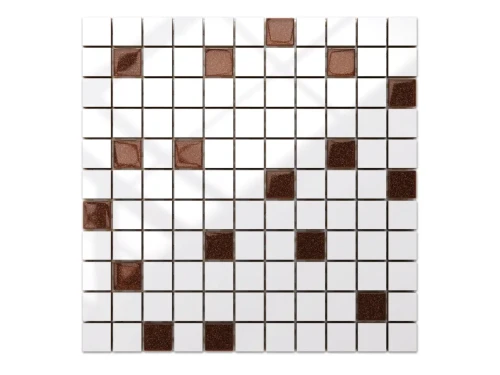 MOZAIKA CERAMICZNA SZKLANA BROWN BRĄZOWA