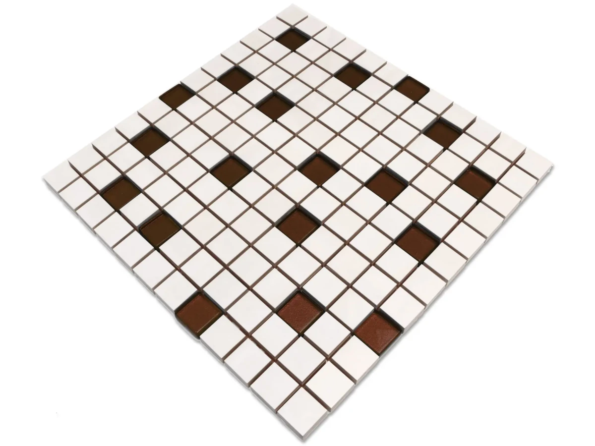 MOZAIKA CERAMICZNA SZKLANA BROWN BRĄZOWA – dekoracyjne do wnętrz – Szklane Mozaiki