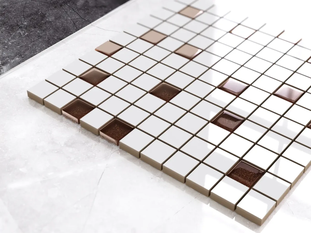 MOZAIKA CERAMICZNA SZKLANA BROWN BRĄZOWA – dekoracyjne do wnętrz – Szklane Mozaiki