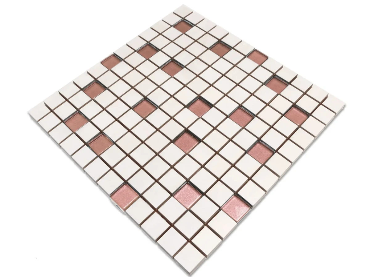 MOZAIKA CERAMICZNA SZKLANA PRALINE RÓŻ – dekoracyjne do wnętrz – Szklane Mozaiki