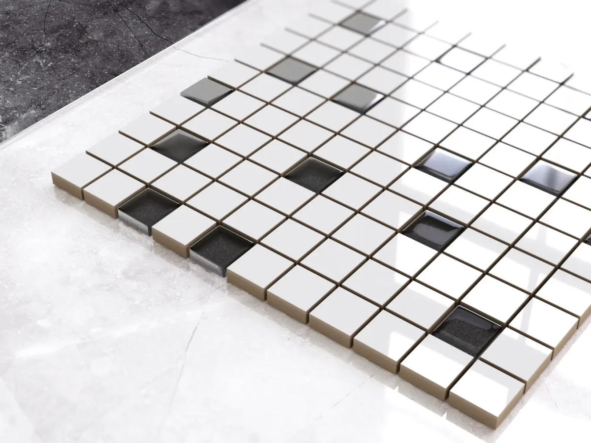 MOZAIKA CERAMICZNA SZKLANA GRAFIT SZARA – dekoracyjne do wnętrz – Szklane Mozaiki