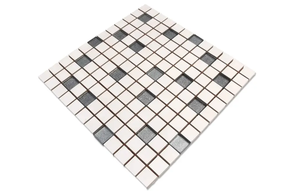 MOZAIKA CERAMICZNA SZKLANA SILVER BROKAT SREBRNA – dekoracyjne do wnętrz – Szklane Mozaiki