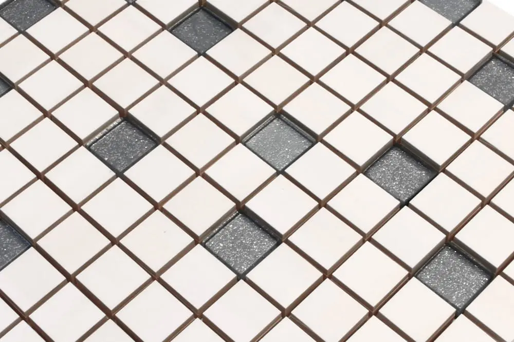 MOZAIKA CERAMICZNA SZKLANA SILVER BROKAT SREBRNA – dekoracyjne do wnętrz – Szklane Mozaiki