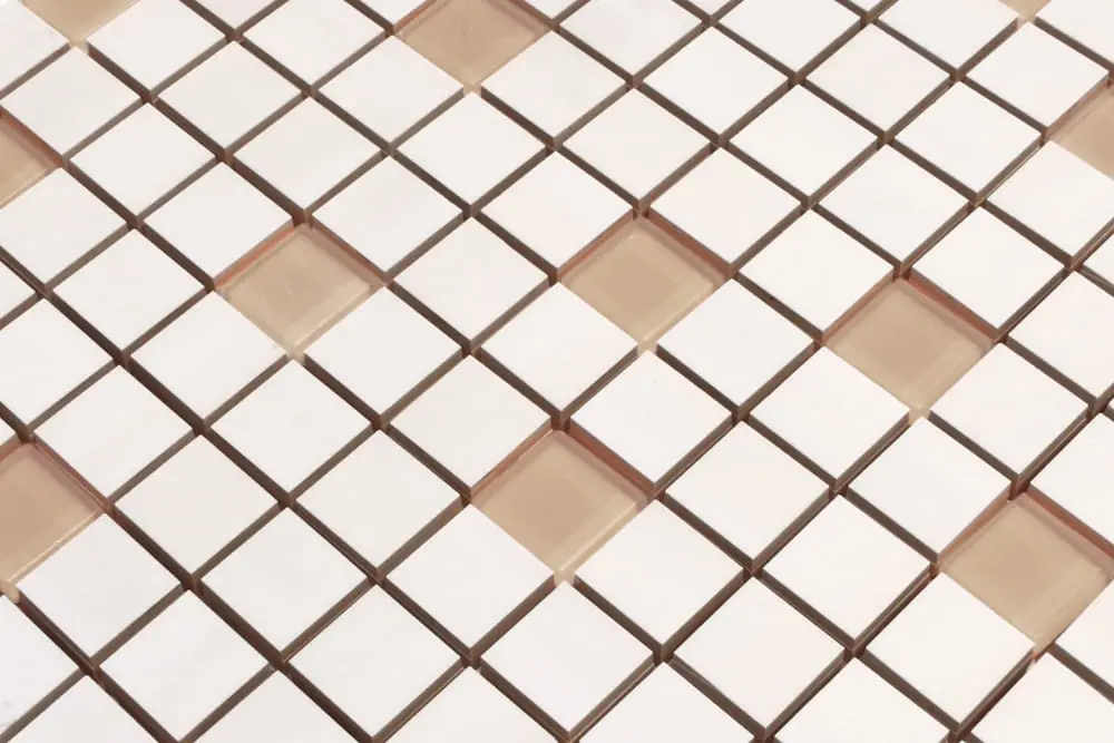MOZAIKA CERAMICZNA SZKLANA CAPPUCCINO JASNY BEŻ – dekoracyjne do wnętrz – Szklane Mozaiki