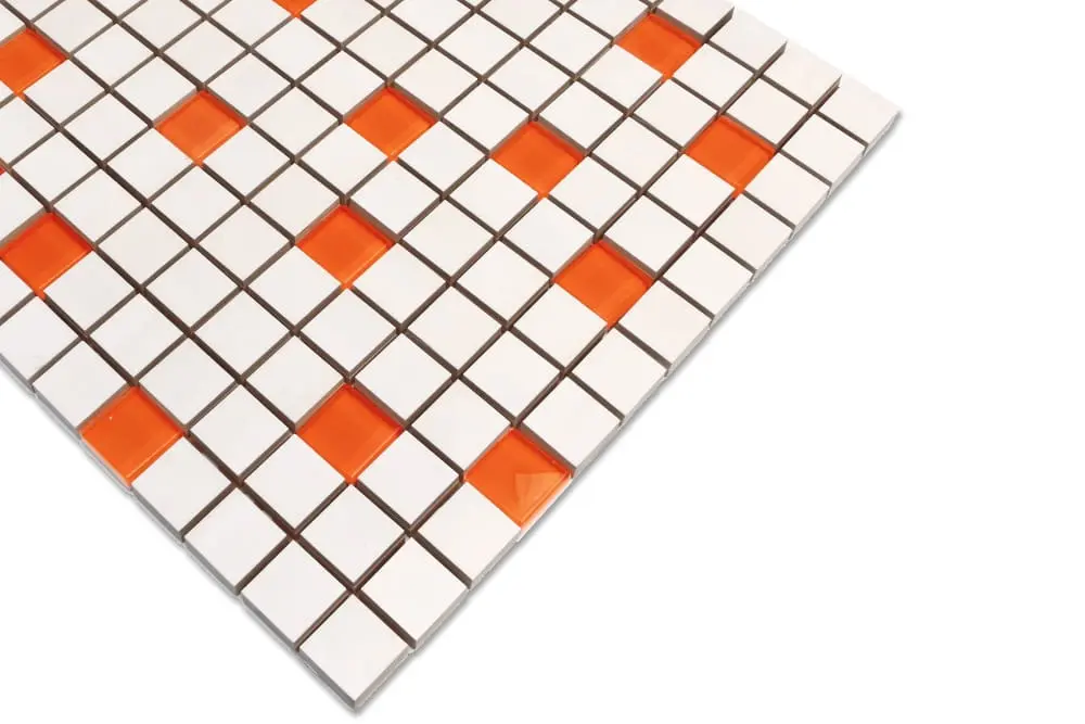 MOZAIKA CERAMICZNA SZKLANA CAROT POMARAŃCZOWA – dekoracyjne do wnętrz – Szklane Mozaiki