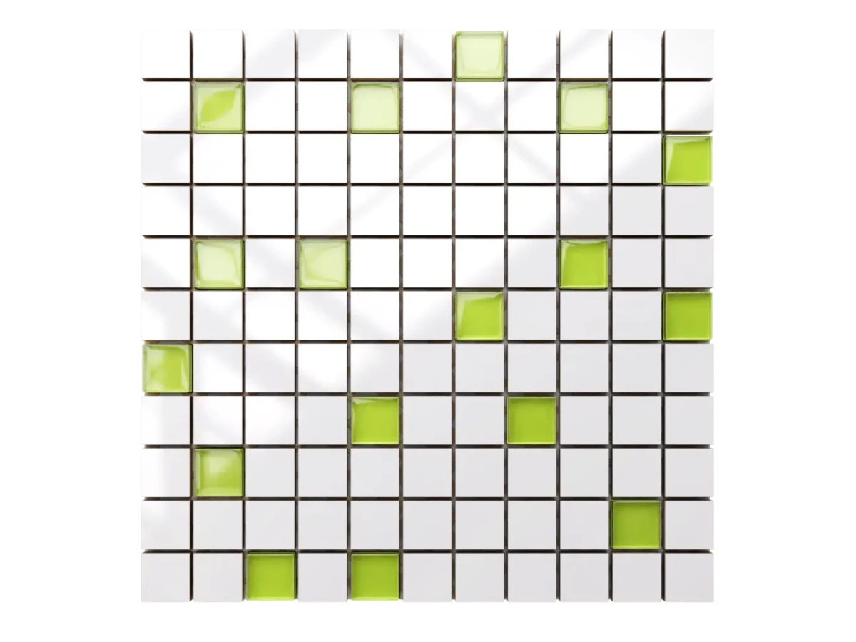 MOZAIKA CERAMICZNA SZKLANA ZEFIR ZIELONA GREEN – dekoracyjne do wnętrz – Szklane Mozaiki