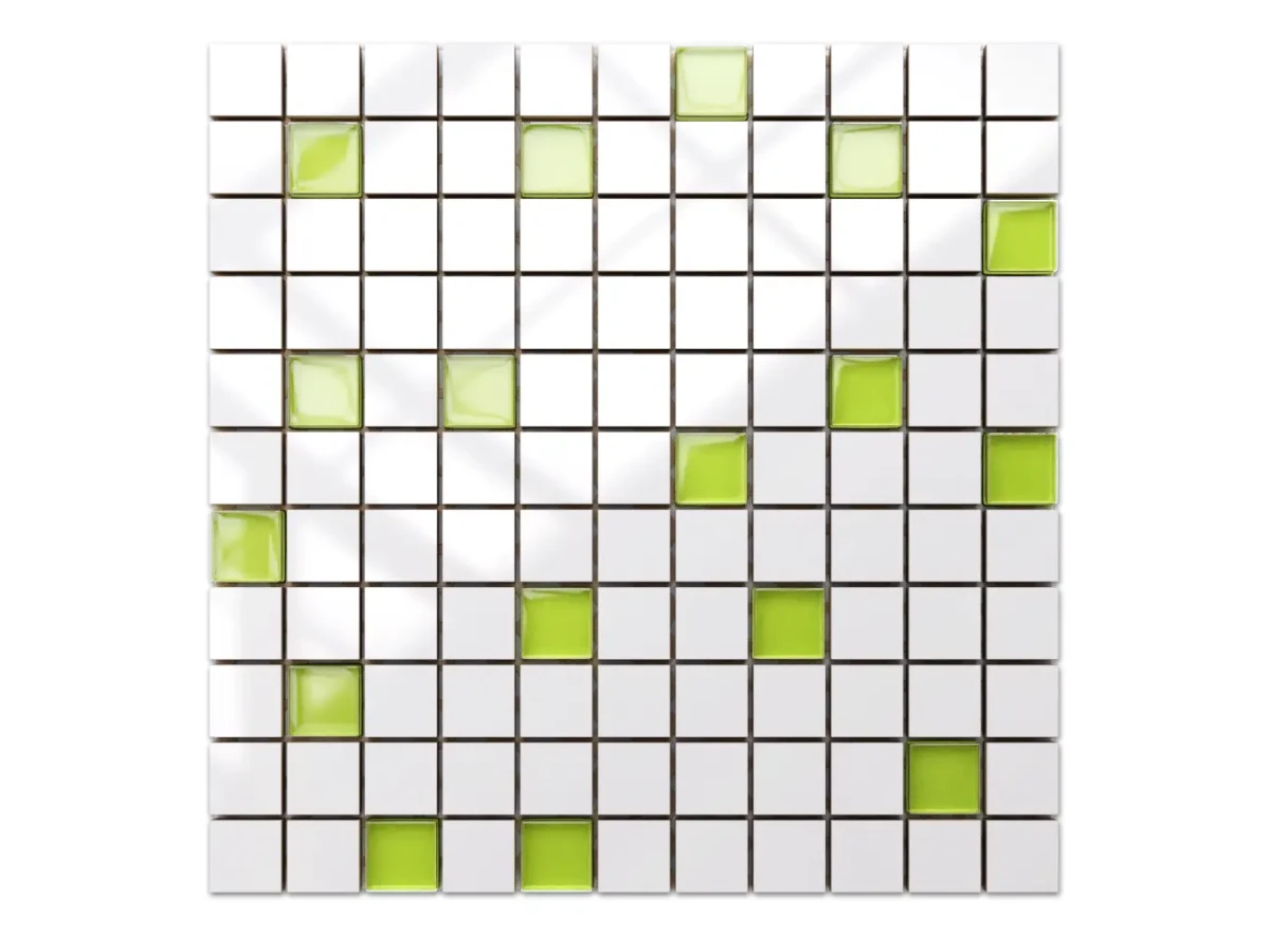 MOZAIKA CERAMICZNA SZKLANA ZEFIR ZIELONA GREEN – dekoracyjne do wnętrz – Szklane Mozaiki