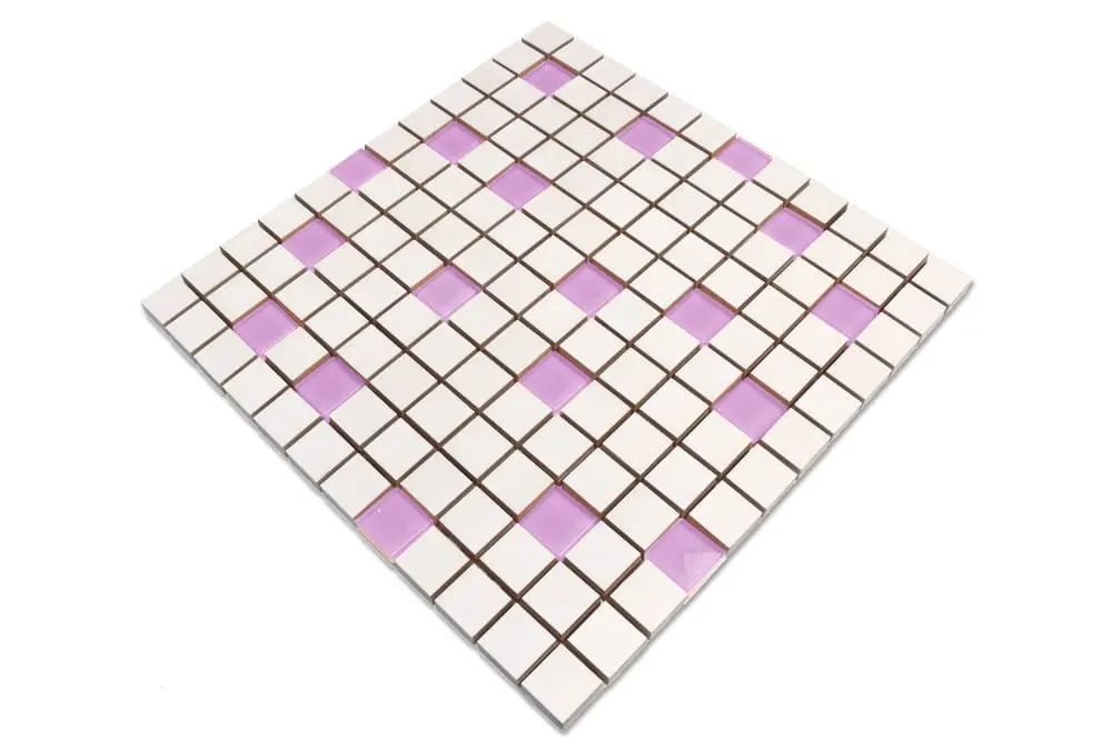 MOZAIKA CERAMICZNA SZKLANA VIOLA FIOLET RÓŻ – dekoracyjne do wnętrz – Szklane Mozaiki