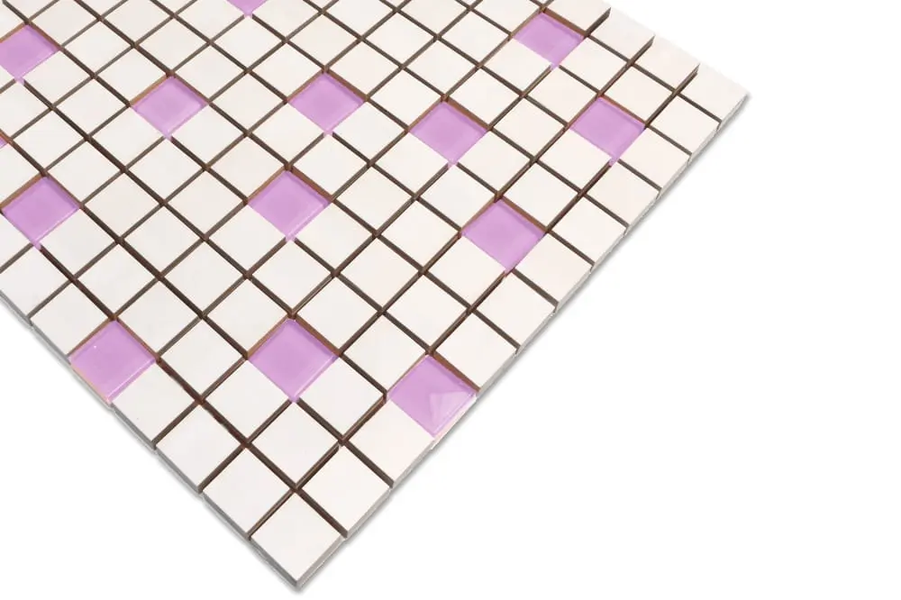 MOZAIKA CERAMICZNA SZKLANA VIOLA FIOLET RÓŻ – dekoracyjne do wnętrz – Szklane Mozaiki