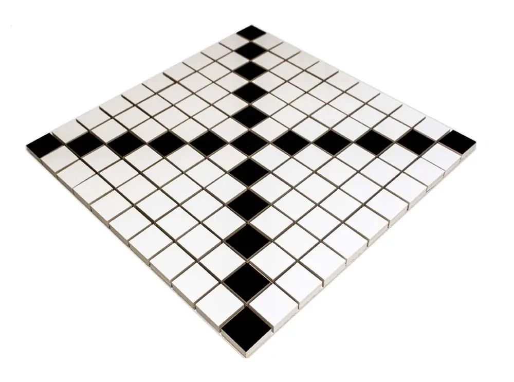 MOZAIKA CERAMICZNA Geometric® 1 CZARNA BIAŁA – dekoracyjne do wnętrz – Szklane Mozaiki