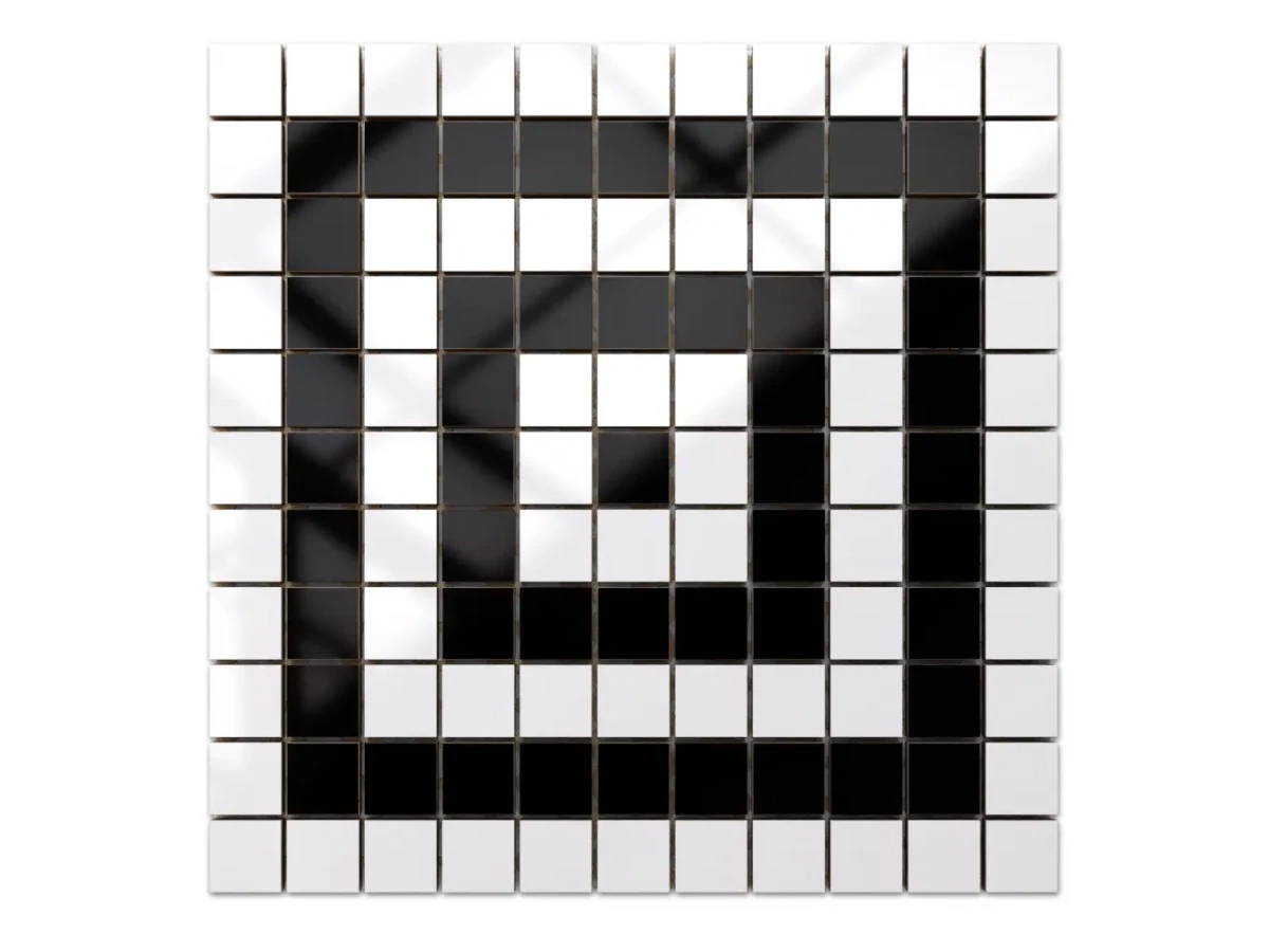 MOZAIKA CERAMICZNA Geometric® 2 CZARNA BIAŁA – dekoracyjne do wnętrz – Szklane Mozaiki