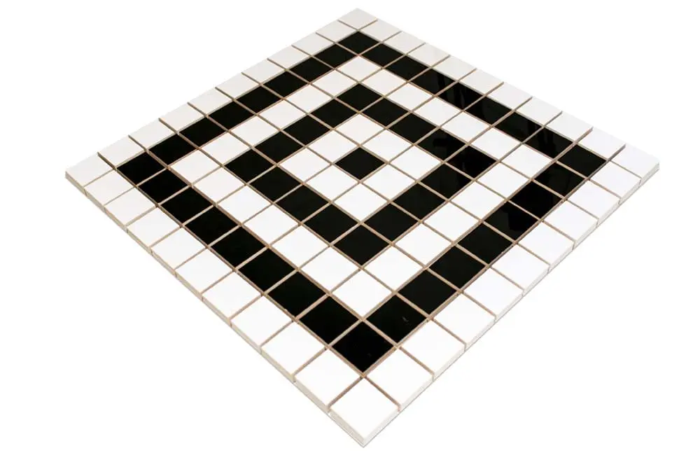 MOZAIKA CERAMICZNA Geometric® 2 CZARNA BIAŁA – dekoracyjne do wnętrz – Szklane Mozaiki