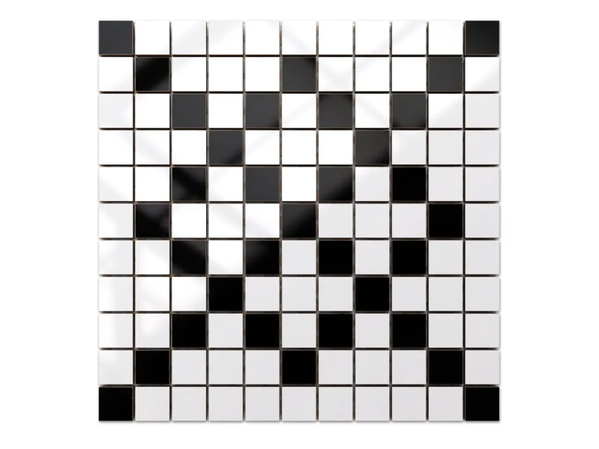 MOZAIKA CERAMICZNA Geometric® 3 CZARNA BIAŁA – dekoracyjne do wnętrz – Szklane Mozaiki