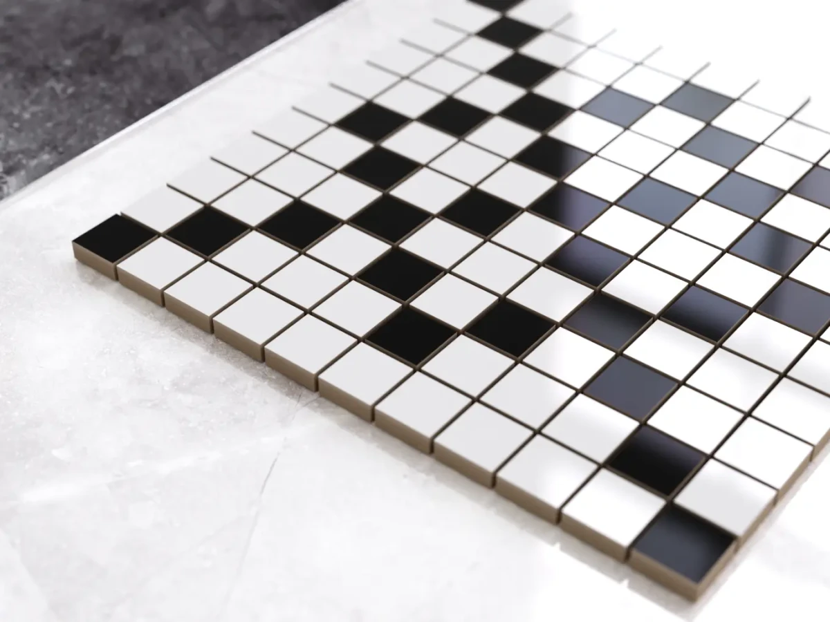 MOZAIKA CERAMICZNA Geometric® 3 CZARNA BIAŁA – dekoracyjne do wnętrz – Szklane Mozaiki