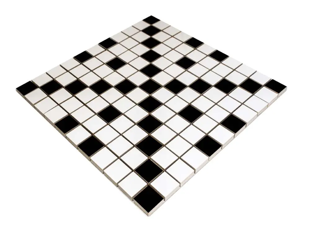 MOZAIKA CERAMICZNA Geometric® 4 CZARNA BIAŁA – dekoracyjne do wnętrz – Szklane Mozaiki