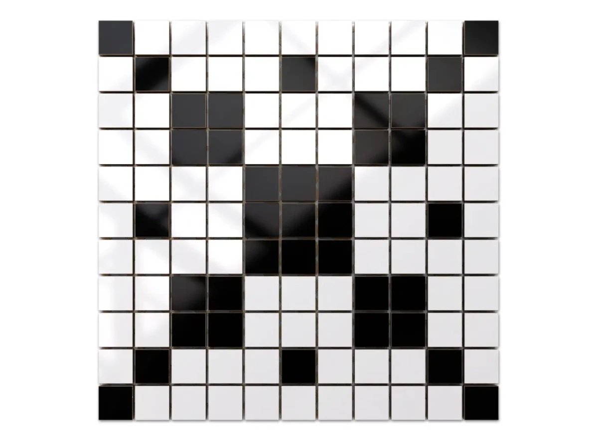 MOZAIKA CERAMICZNA Geometric® 5 CZARNA BIAŁA – dekoracyjne do wnętrz – Szklane Mozaiki