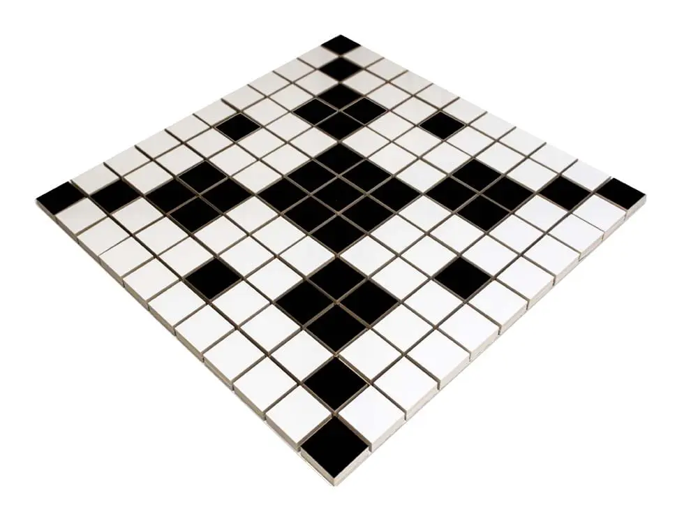 MOZAIKA CERAMICZNA Geometric® 5 CZARNA BIAŁA – dekoracyjne do wnętrz – Szklane Mozaiki