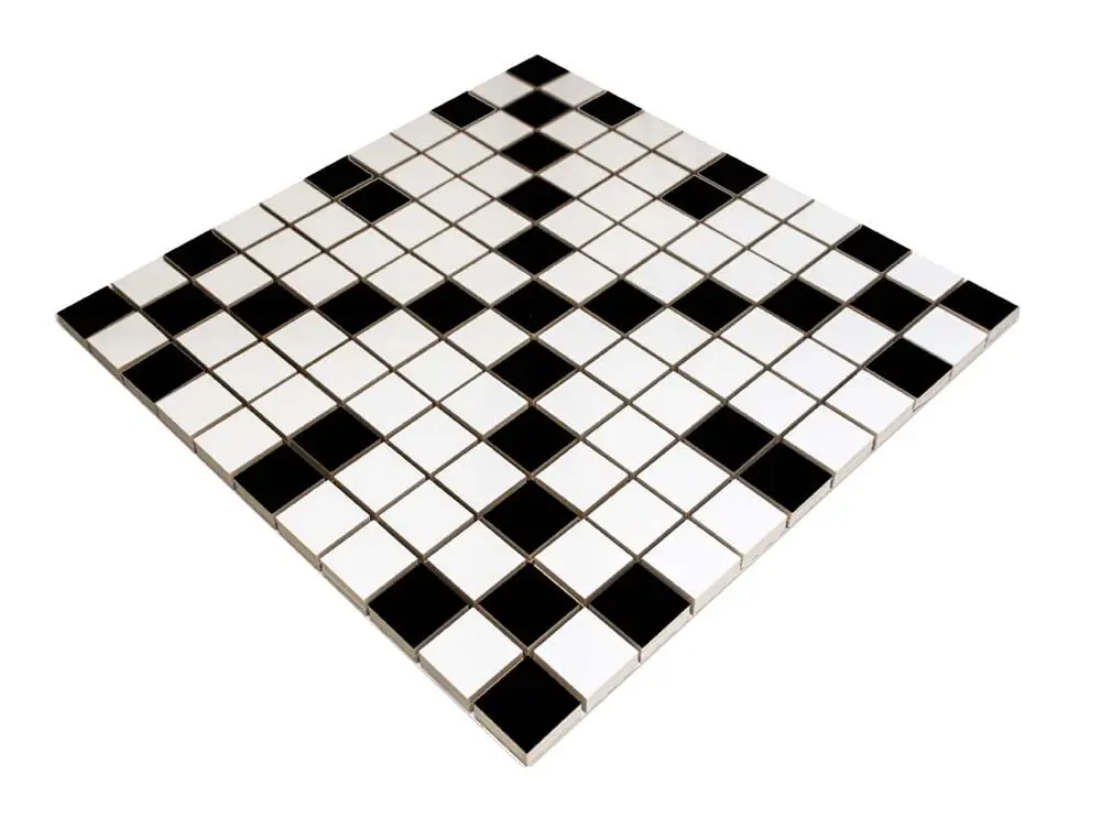 MOZAIKA CERAMICZNA Geometric® 6 CZARNA BIAŁA – dekoracyjne do wnętrz – Szklane Mozaiki