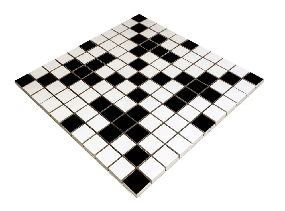 MOZAIKA CERAMICZNA Geometric® 7 CZARNA BIAŁA – dekoracyjne do wnętrz – Szklane Mozaiki