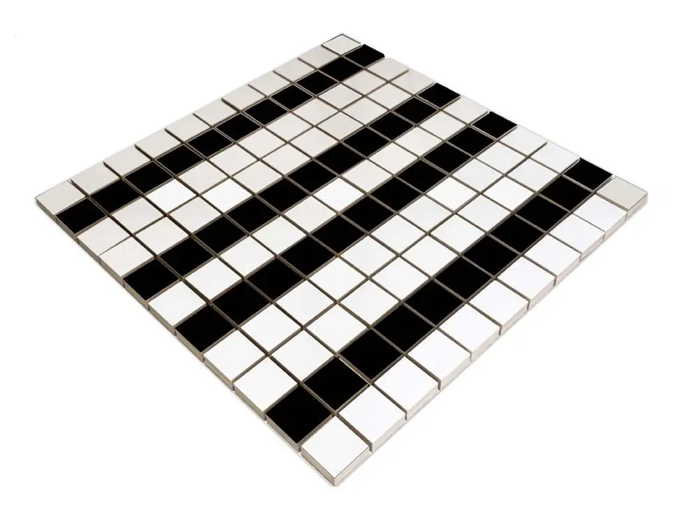 MOZAIKA CERAMICZNA Geometric® 8 CZARNA BIAŁA – dekoracyjne do wnętrz – Szklane Mozaiki