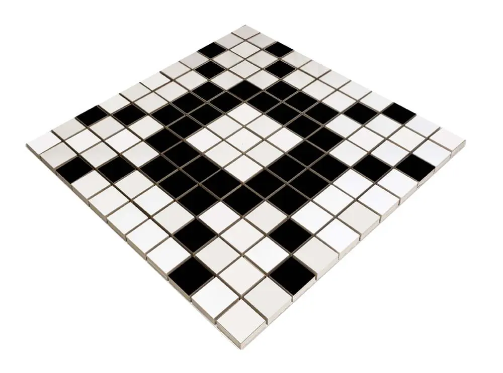 MOZAIKA CERAMICZNA Geometric® 9 CZARNA BIAŁA – dekoracyjne do wnętrz – Szklane Mozaiki