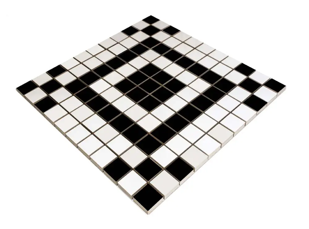 MOZAIKA CERAMICZNA Geometric® 10 CZARNA BIAŁA – dekoracyjne do wnętrz – Szklane Mozaiki
