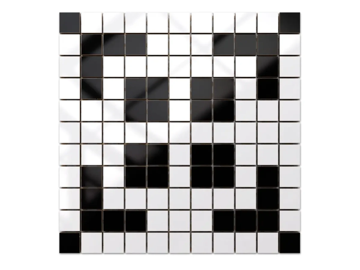 MOZAIKA CERAMICZNA Geometric® 11 CZARNA BIAŁA – dekoracyjne do wnętrz – Szklane Mozaiki