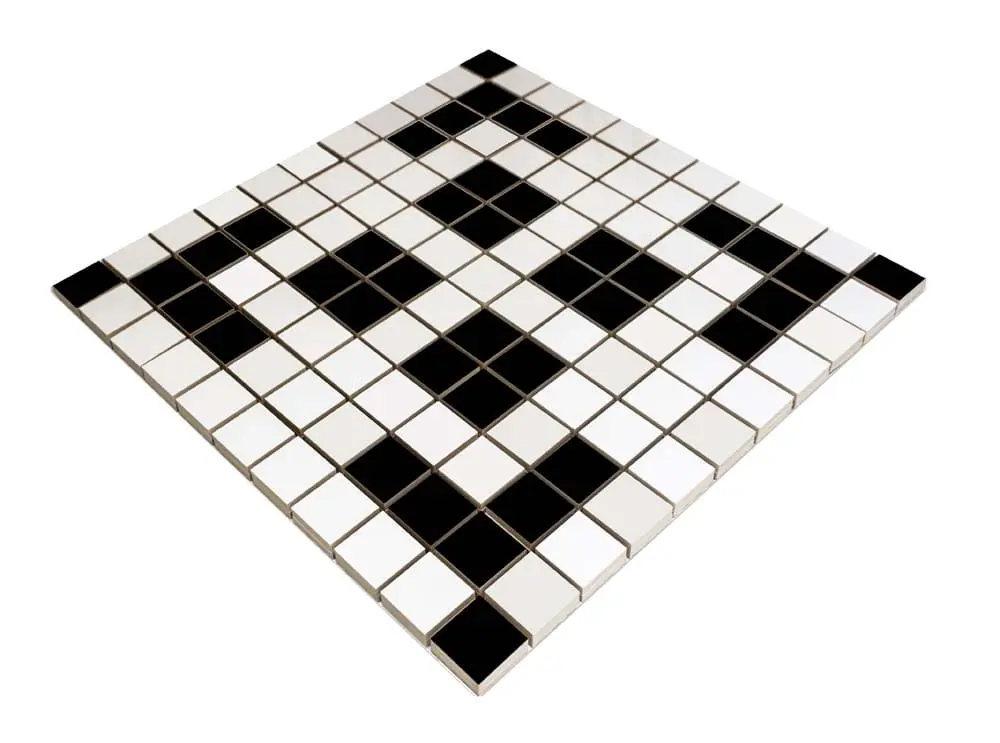 MOZAIKA CERAMICZNA Geometric® 11 CZARNA BIAŁA – dekoracyjne do wnętrz – Szklane Mozaiki