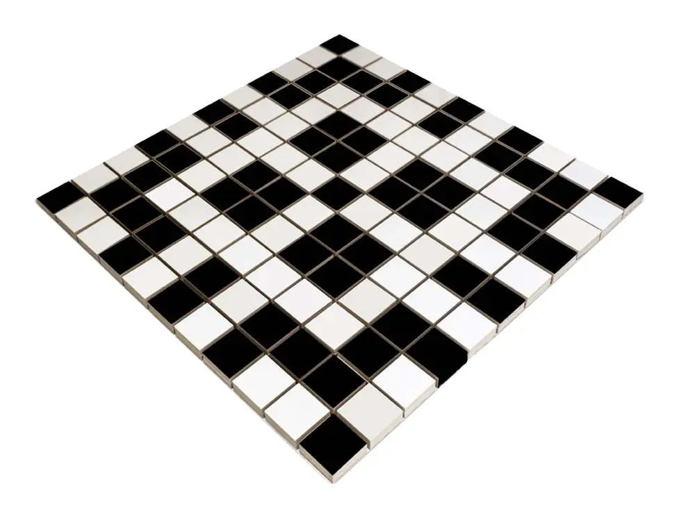 MOZAIKA CERAMICZNA Geometric® 12 CZARNA BIAŁA – dekoracyjne do wnętrz – Szklane Mozaiki