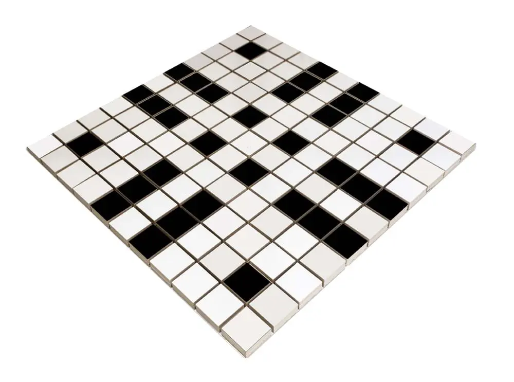 MOZAIKA CERAMICZNA Geometric® 14 CZARNA BIAŁA – dekoracyjne do wnętrz – Szklane Mozaiki