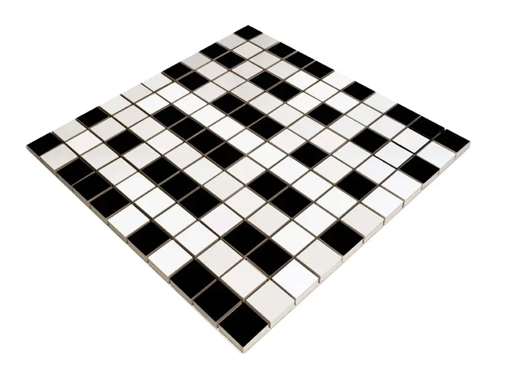 MOZAIKA CERAMICZNA Geometric® 15 CZARNA BIAŁA – dekoracyjne do wnętrz – Szklane Mozaiki