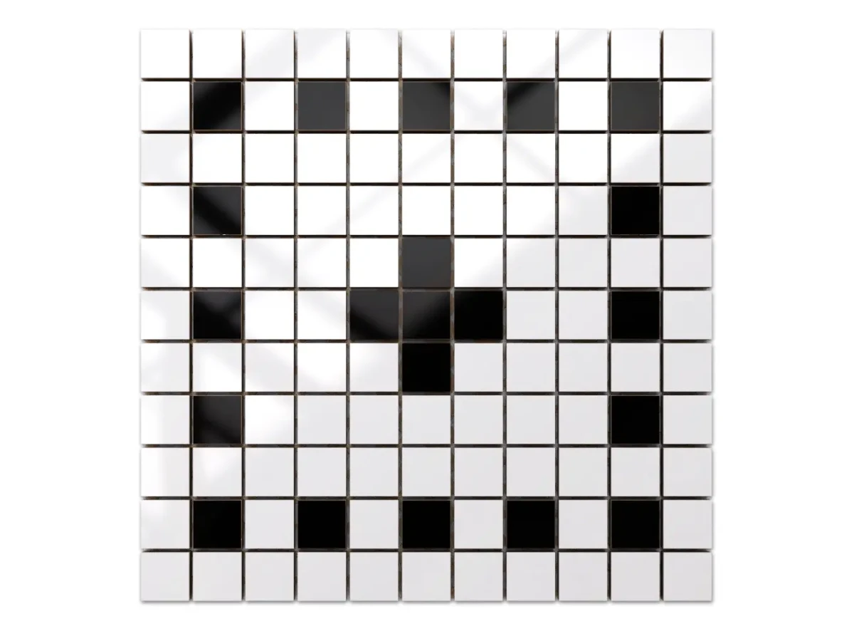 MOZAIKA CERAMICZNA Geometric® 16 CZARNA BIAŁA – dekoracyjne do wnętrz – Szklane Mozaiki