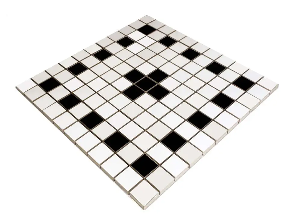 MOZAIKA CERAMICZNA Geometric® 16 CZARNA BIAŁA – dekoracyjne do wnętrz – Szklane Mozaiki