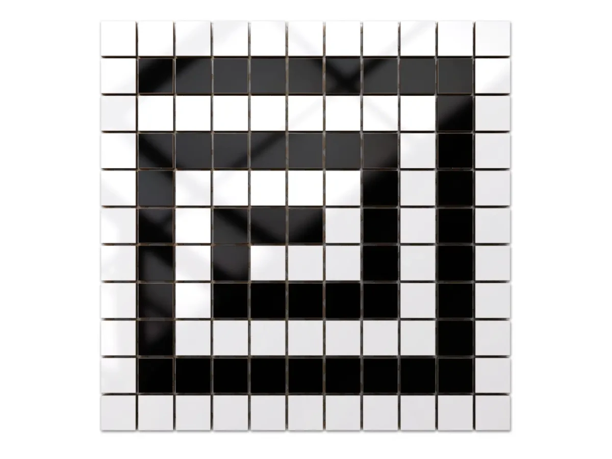 MOZAIKA CERAMICZNA Geometric® 17 CZARNA BIAŁA – dekoracyjne do wnętrz – Szklane Mozaiki