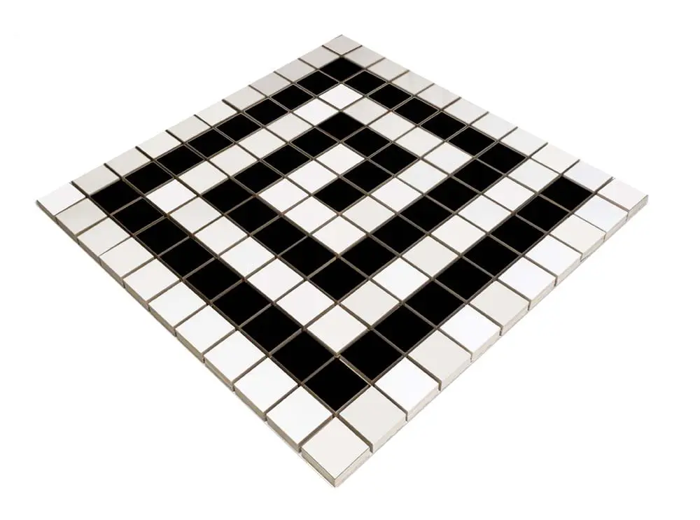 MOZAIKA CERAMICZNA Geometric® 17 CZARNA BIAŁA – dekoracyjne do wnętrz – Szklane Mozaiki