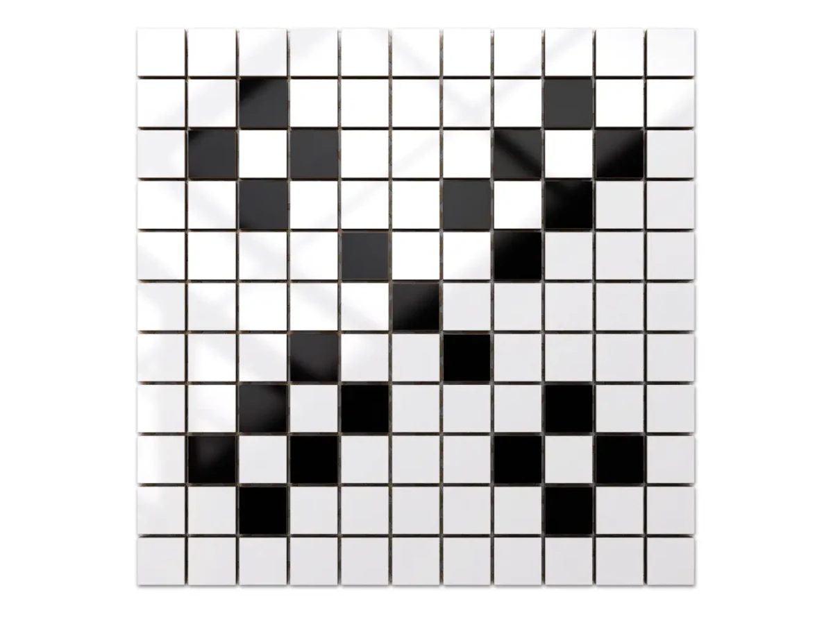 MOZAIKA CERAMICZNA Geometric® 18 CZARNA BIAŁA – dekoracyjne do wnętrz – Szklane Mozaiki