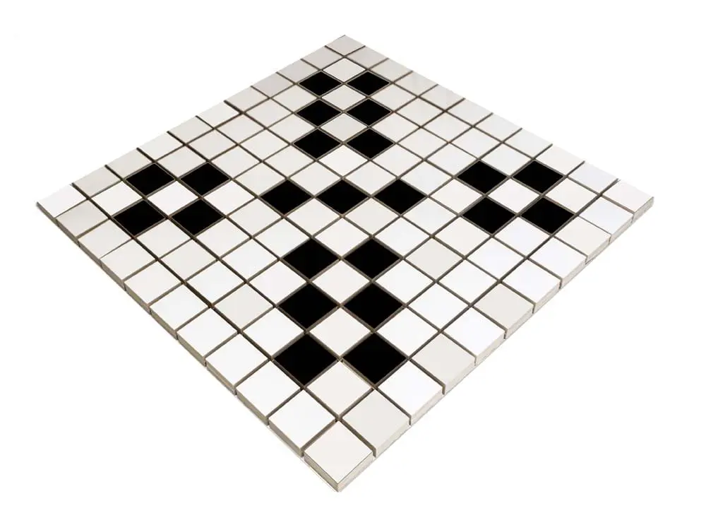 MOZAIKA CERAMICZNA Geometric® 18 CZARNA BIAŁA – dekoracyjne do wnętrz – Szklane Mozaiki