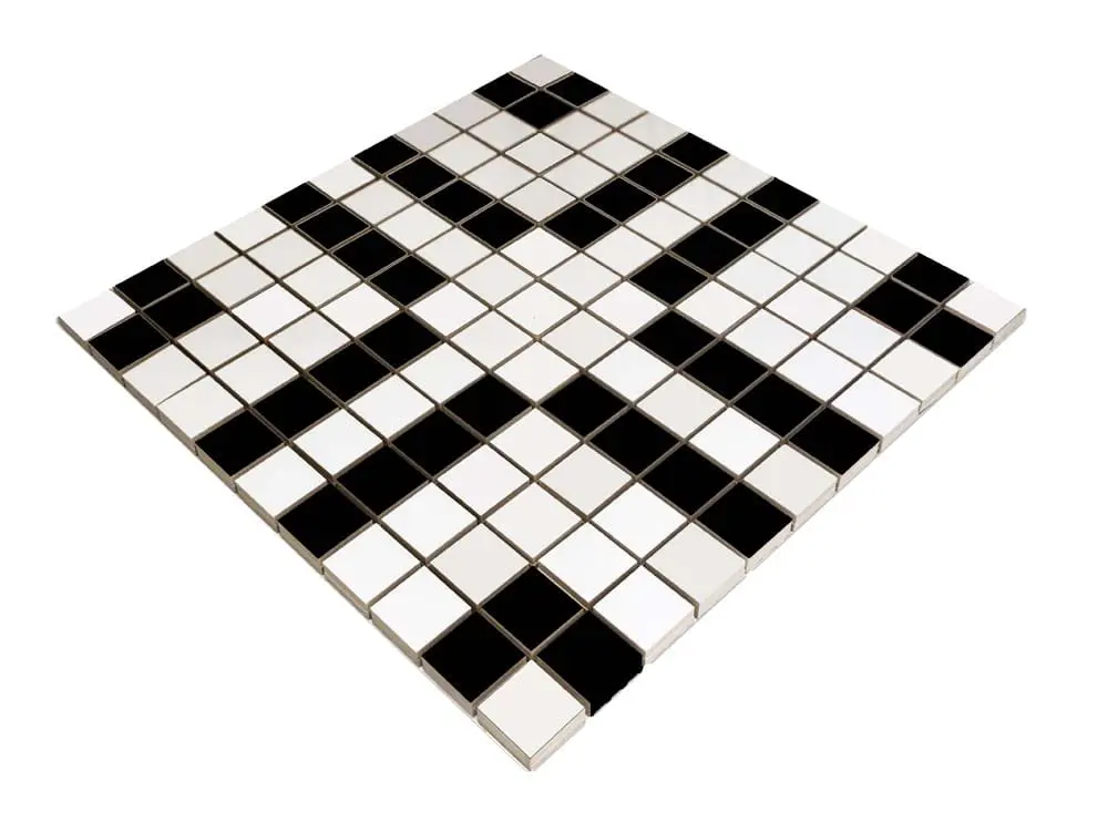 MOZAIKA CERAMICZNA Geometric® 19 CZARNA BIAŁA – dekoracyjne do wnętrz – Szklane Mozaiki