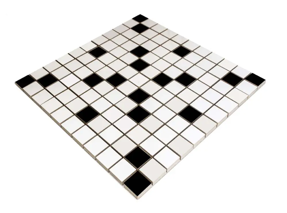 MOZAIKA CERAMICZNA Geometric® 20 CZARNA BIAŁA – dekoracyjne do wnętrz – Szklane Mozaiki