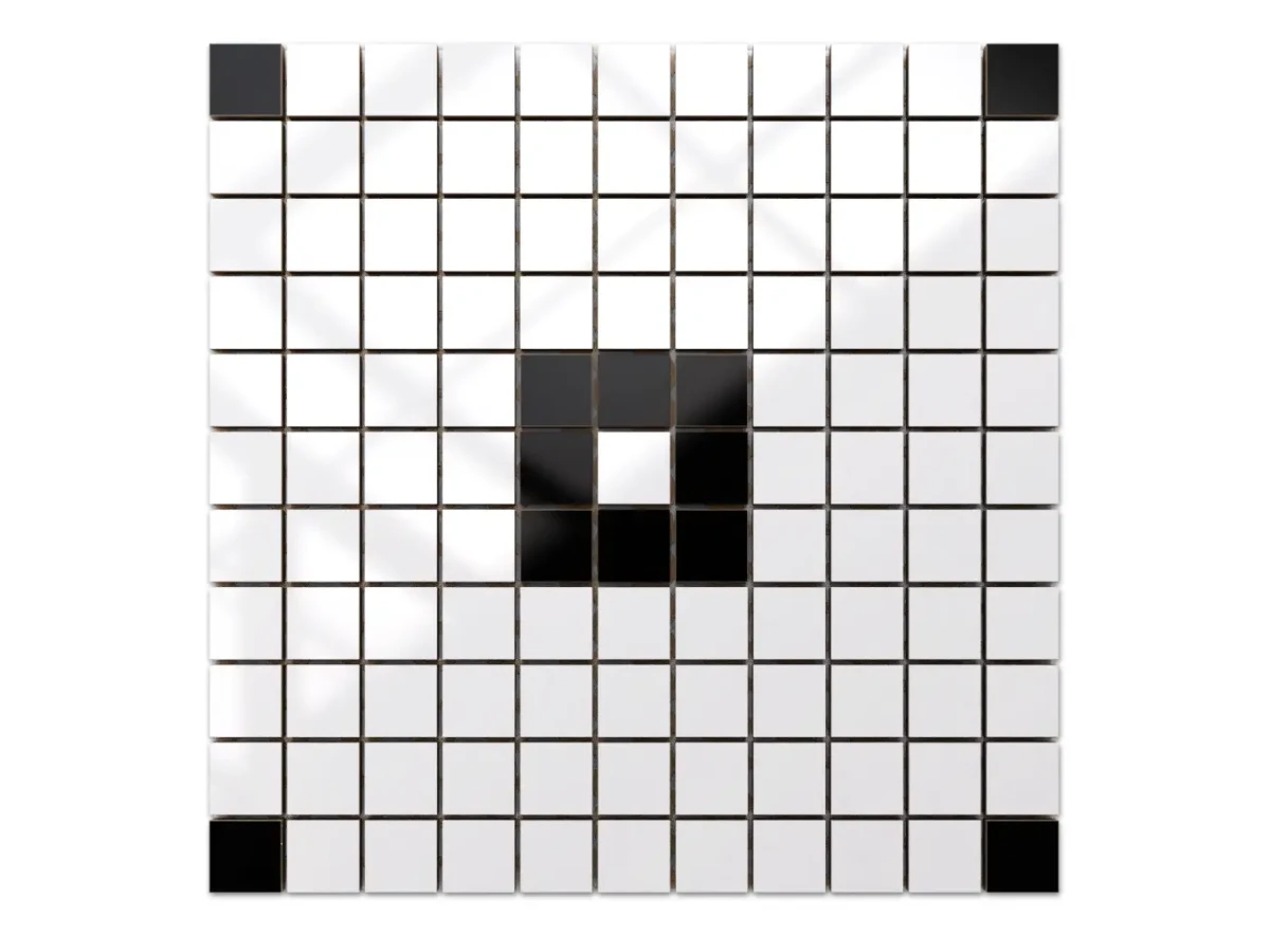 MOZAIKA CERAMICZNA Geometric® 21 CZARNA BIAŁA – dekoracyjne do wnętrz – Szklane Mozaiki