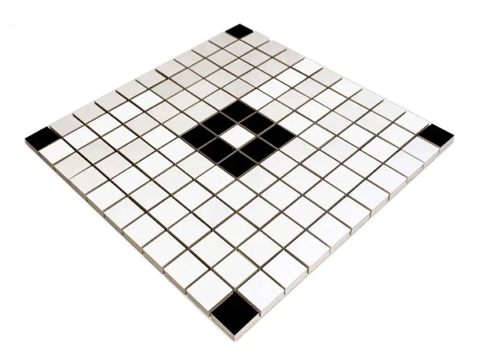 MOZAIKA CERAMICZNA Geometric® 21 CZARNA BIAŁA – dekoracyjne do wnętrz – Szklane Mozaiki